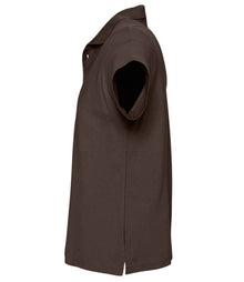 SOL'S Summer II Cotton Piqué Polo Shirt 11342 - 11342 Chocolate Side