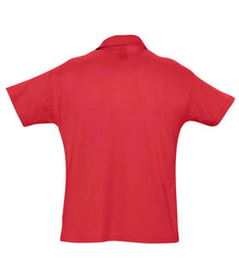 SOL'S Summer II Cotton Piqué Polo Shirt 11342 - 11342 Red Back
