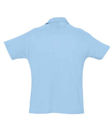 SOL'S Summer II Cotton Piqué Polo Shirt 11342 - 11342 Sky Blue Back