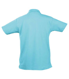 SOL'S Kids Summer II Cotton Piqué Polo Shirt 11344 - 11344 Atoll Blue Back