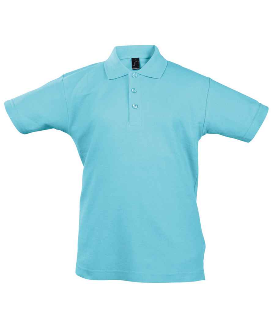 SOL'S Kids Summer II Cotton Piqué Polo Shirt 11344 - Atoll Blue