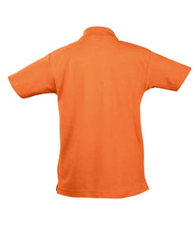 SOL'S Kids Summer II Cotton Piqué Polo Shirt 11344 - 11344 Orange Back