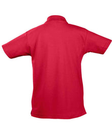 SOL'S Kids Summer II Cotton Piqué Polo Shirt 11344 - 11344 Red Back