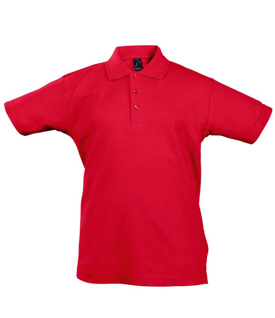 SOL'S Kids Summer II Cotton Piqué Polo Shirt 11344 - Red