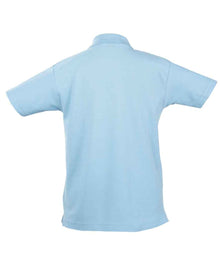 SOL'S Kids Summer II Cotton Piqué Polo Shirt 11344 - 11344 Sky Blue Back