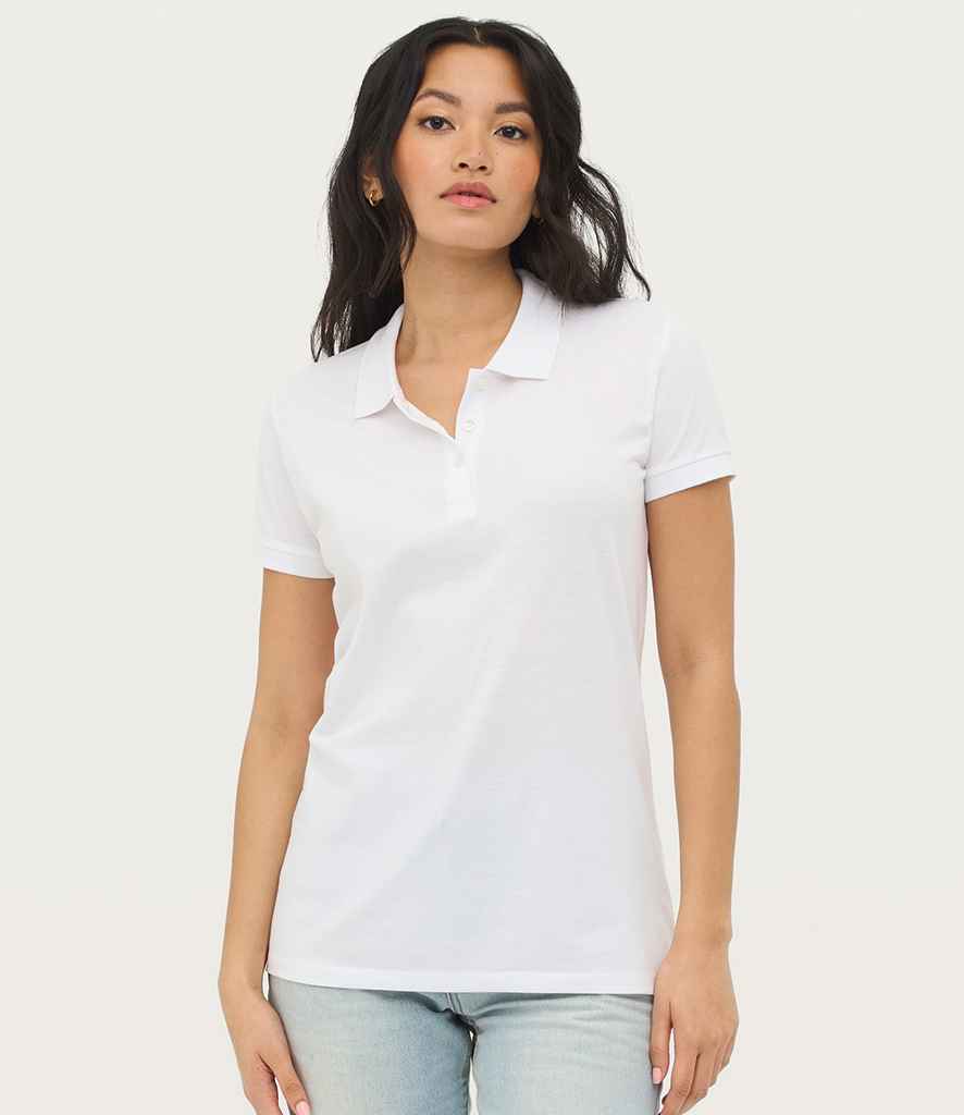 SOL'S Ladies Perfect Cotton Piqué Polo Shirt 11347 - 11347 White Model