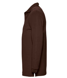 SOL'S Winter II Long Sleeve Cotton Piqué Polo Shirt 11353 - 11353 Chocolate Side