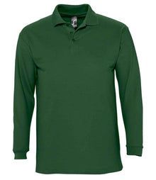 SOL'S Winter II Long Sleeve Cotton Piqué Polo Shirt 11353 - Golf Green