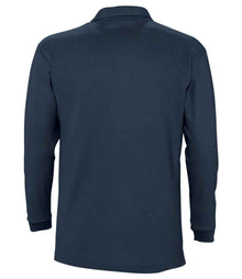 SOL'S Winter II Long Sleeve Cotton Piqué Polo Shirt 11353 - 11353 Navy Back
