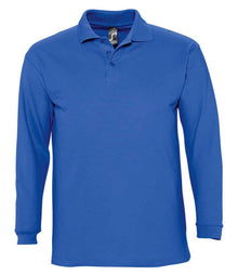 SOL'S Winter II Long Sleeve Cotton Piqué Polo Shirt 11353 - Royal Blue