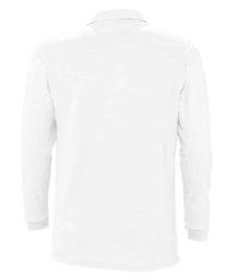 SOL'S Winter II Long Sleeve Cotton Piqué Polo Shirt 11353 - 11353 White Back