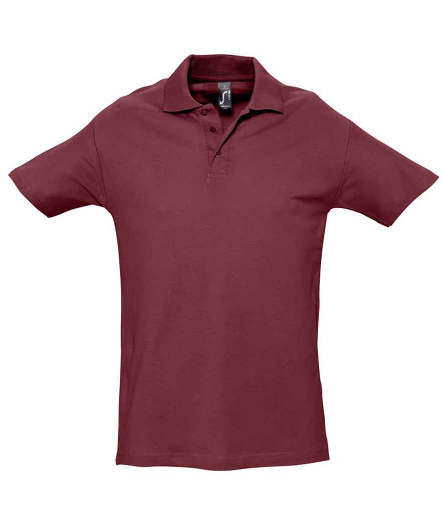 SOL'S Spring II Heavy Cotton Piqué Polo Shirt 11362 - Burgundy