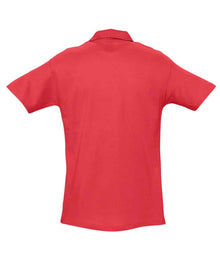 SOL'S Spring II Heavy Cotton Piqué Polo Shirt 11362 - 11362 Red Back