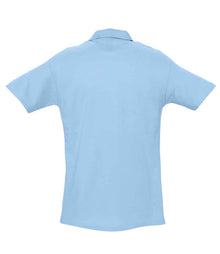 SOL'S Spring II Heavy Cotton Piqué Polo Shirt 11362 - 11362 Sky Blue Back