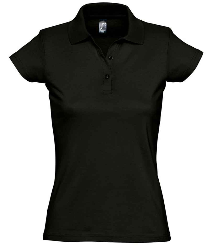 SOL'S Ladies Prescott Cotton Jersey Polo Shirt 11376 - Deep Black