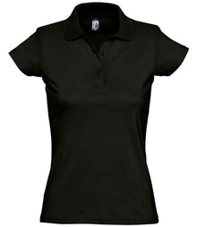 SOL'S Ladies Prescott Cotton Jersey Polo Shirt 11376 - Deep Black