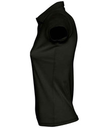 SOL'S Ladies Prescott Cotton Jersey Polo Shirt 11376 - 11376 Deep Black Side