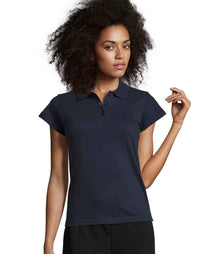 SOL'S Ladies Prescott Cotton Jersey Polo Shirt 11376 - 11376 French Navy Model