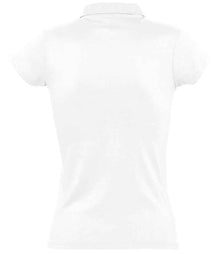 SOL'S Ladies Prescott Cotton Jersey Polo Shirt 11376 - 11376 White Back