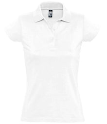 SOL'S Ladies Prescott Cotton Jersey Polo Shirt 11376 - White