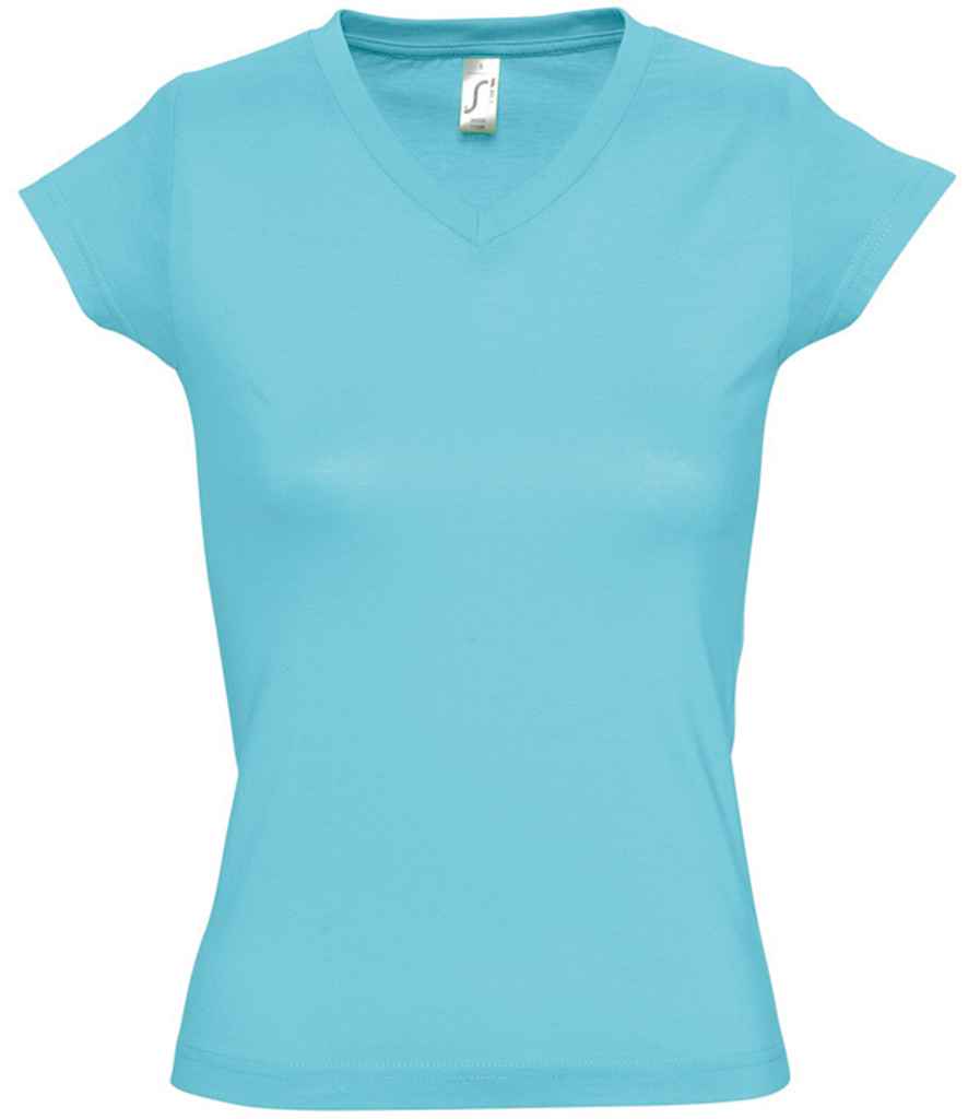 SOL'S Ladies Moon V Neck T-Shirt 11388 - Atoll Blue