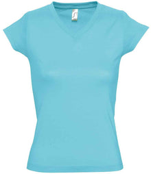 SOL'S Ladies Moon V Neck T-Shirt 11388 - Atoll Blue