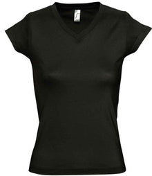 SOL'S Ladies Moon V Neck T-Shirt 11388 - Deep Black