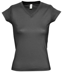 SOL'S Ladies Moon V Neck T-Shirt 11388 - Dark Grey