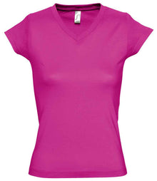 SOL'S Ladies Moon V Neck T-Shirt 11388 - Fuchsia