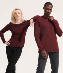 SOL'S Monarch Long Sleeve T-Shirt 11420 - 11420 Oxblood Model