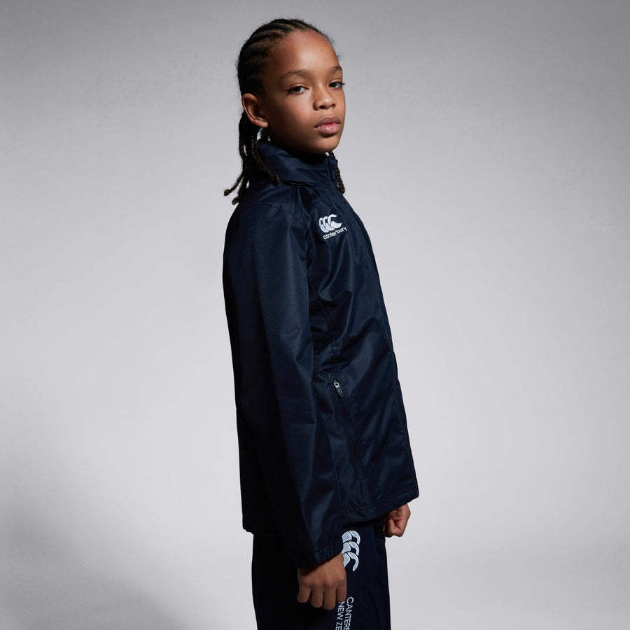 Canterbury Kids Club Rain Jacket CN268B - Navy model view