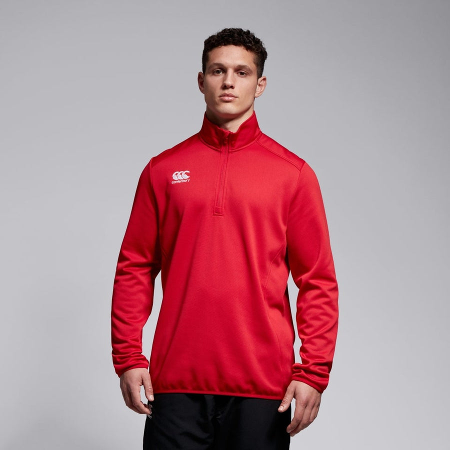Canterbury Club Zip Neck Mid Layer Training Top CN267 - model view