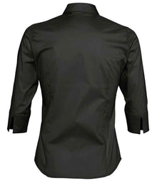 SOL'S Ladies Effect 3/4 Sleeve Fitted Shirt 17010 - 17010 Black Back