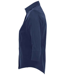 SOL'S Ladies Effect 3/4 Sleeve Fitted Shirt 17010 - 17010 Dark Blue Side