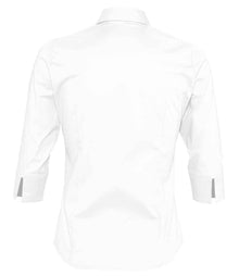 SOL'S Ladies Effect 3/4 Sleeve Fitted Shirt 17010 - 17010 White Back