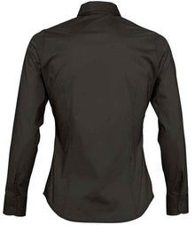 SOL'S Ladies Eden Long Sleeve Fitted Shirt 17015 - 17015 Black Back