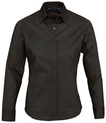 SOL'S Ladies Eden Long Sleeve Fitted Shirt 17015 - Black