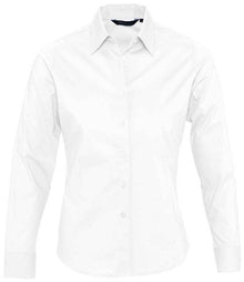 SOL'S Ladies Eden Long Sleeve Fitted Shirt 17015 - White