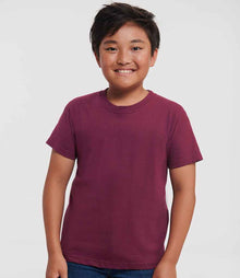 Russell Athletic Kids Classic Ringspun T-Shirt 180B - 180B Burgundy Model