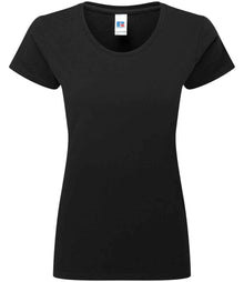 Russell Athletic Ladies Authentic Classic Ringspun T-Shirt 180F - Black