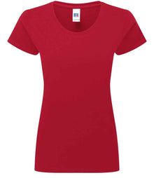 Russell Athletic Ladies Authentic Classic Ringspun T-Shirt 180F - Classic Red