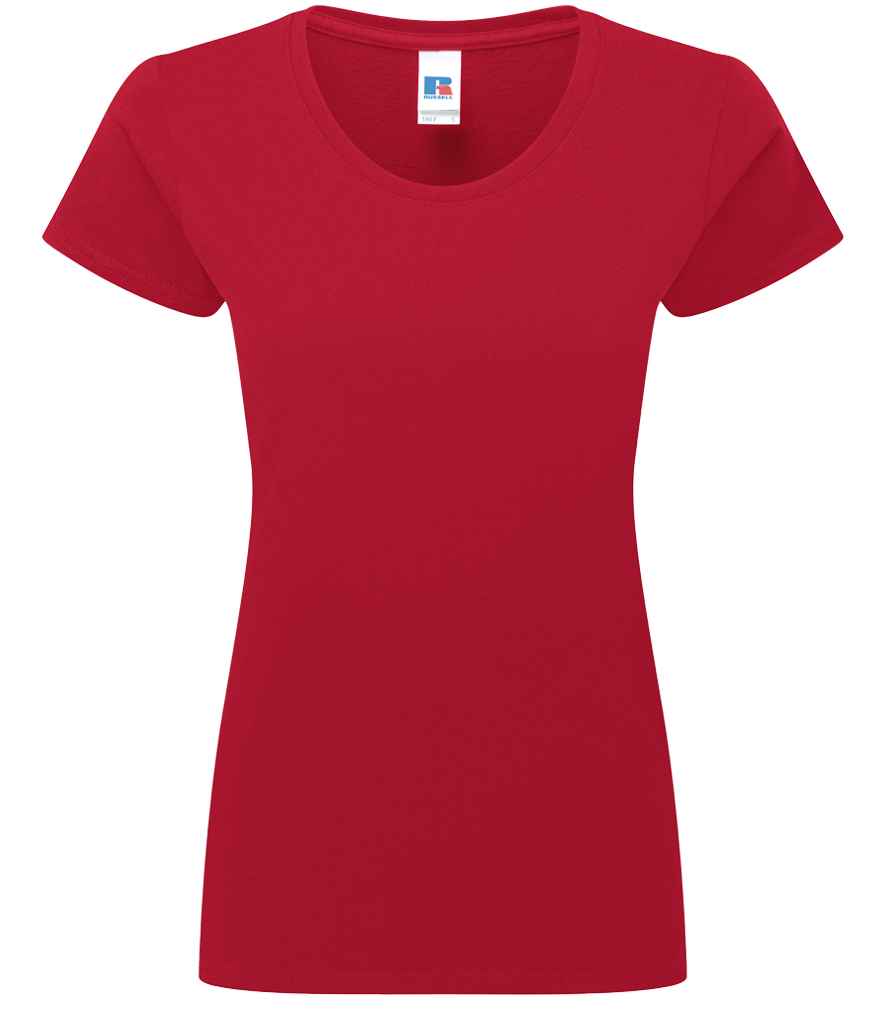 Russell Athletic Ladies Authentic Classic Ringspun T-Shirt 180F - Classic Red