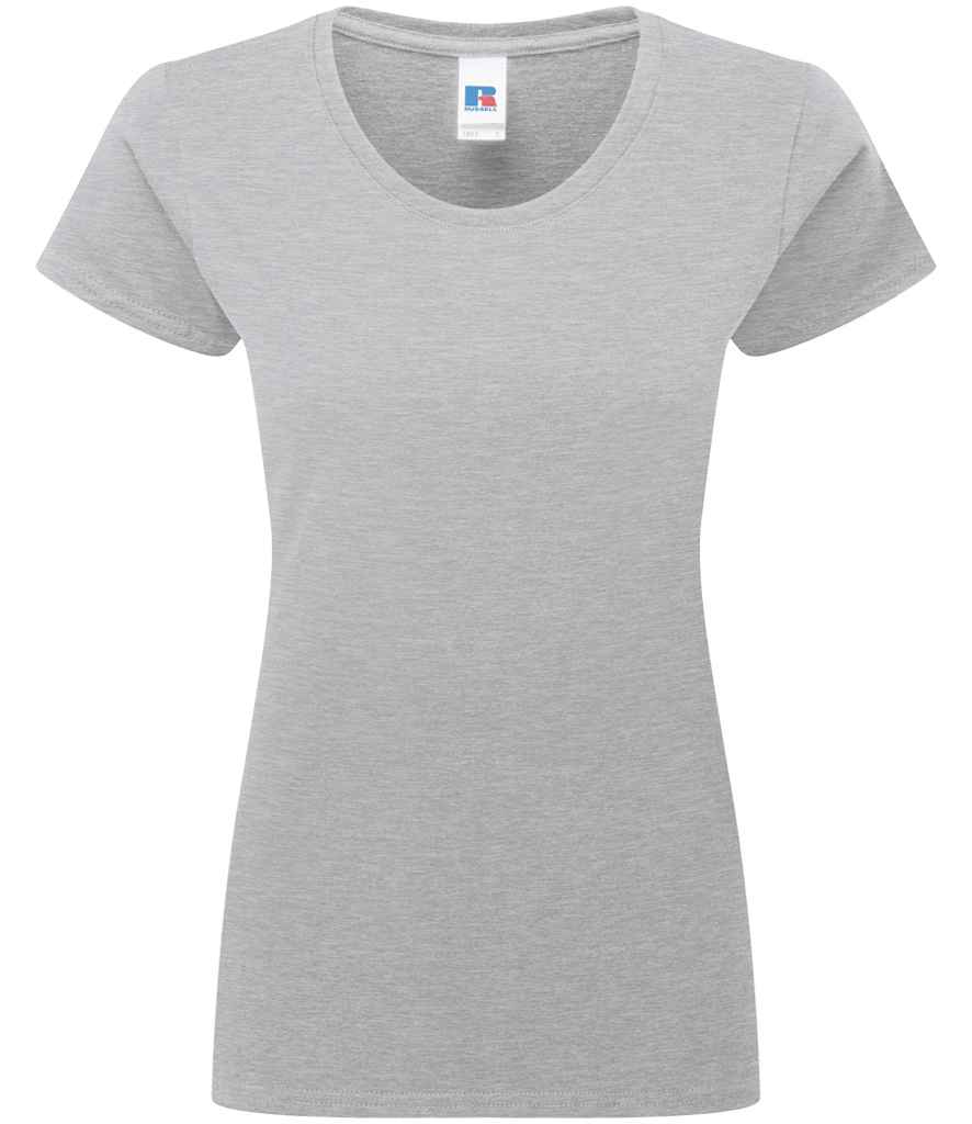 Russell Athletic Ladies Authentic Classic Ringspun T-Shirt 180F - Light Oxford