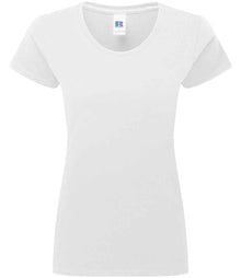 Russell Athletic Ladies Authentic Classic Ringspun T-Shirt 180F - White