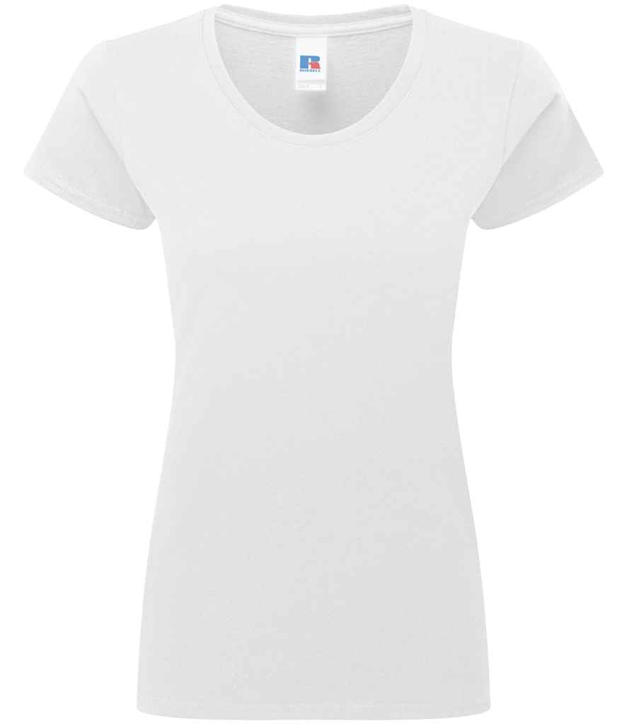Russell Athletic Ladies Authentic Classic Ringspun T-Shirt 180F - White