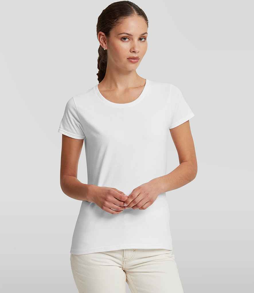 Russell Athletic Ladies Authentic Classic Ringspun T-Shirt 180F - 180F White Model