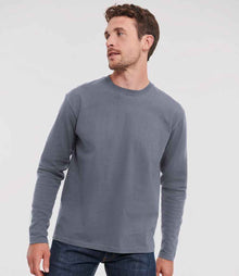 Russell Athletic Classic Long Sleeve T-Shirt 180L - 180L Convoy Grey Model