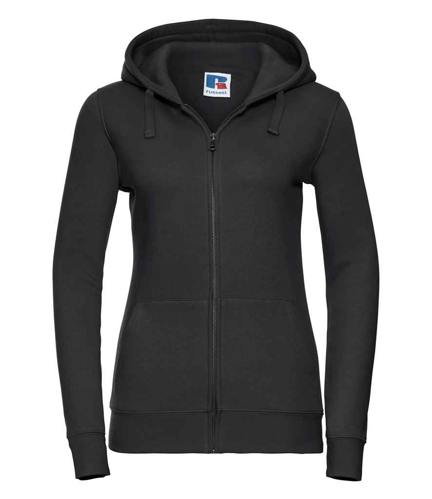 Russell Athletic Ladies Authentic Zip Hooded Sweatshirt 266F - Black