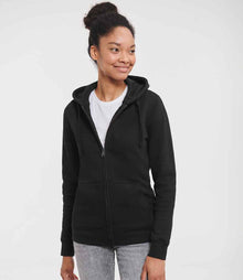 Russell Athletic Ladies Authentic Zip Hooded Sweatshirt 266F - 266F Black Model
