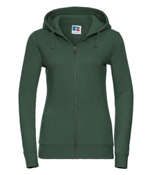 Russell Athletic Ladies Authentic Zip Hooded Sweatshirt 266F - Bottle Green